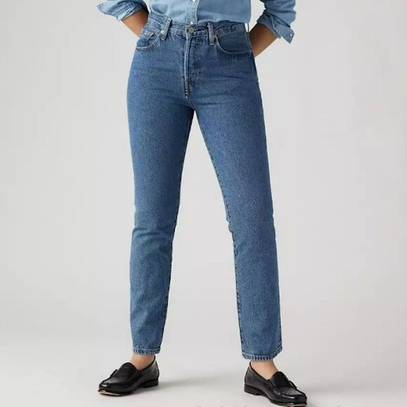 Levis Jeans Classic Straight Leg Womens Size 14 Blue Stretch Denim - Picture 3 of 10